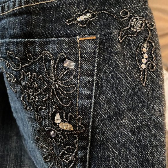 Chicos Platinum Jeans with Fancy Pockets~sz 0 - Picture 6 of 11